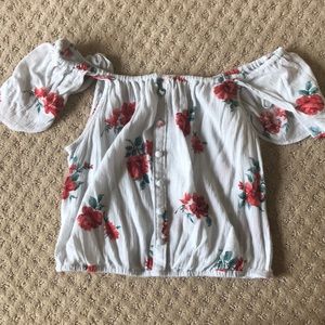 Floral off the shoulder top